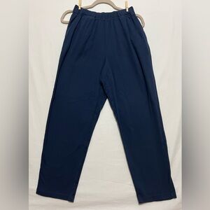 Women’s Navy Blue pants with elastic waist and pockets -Romans size 14-16